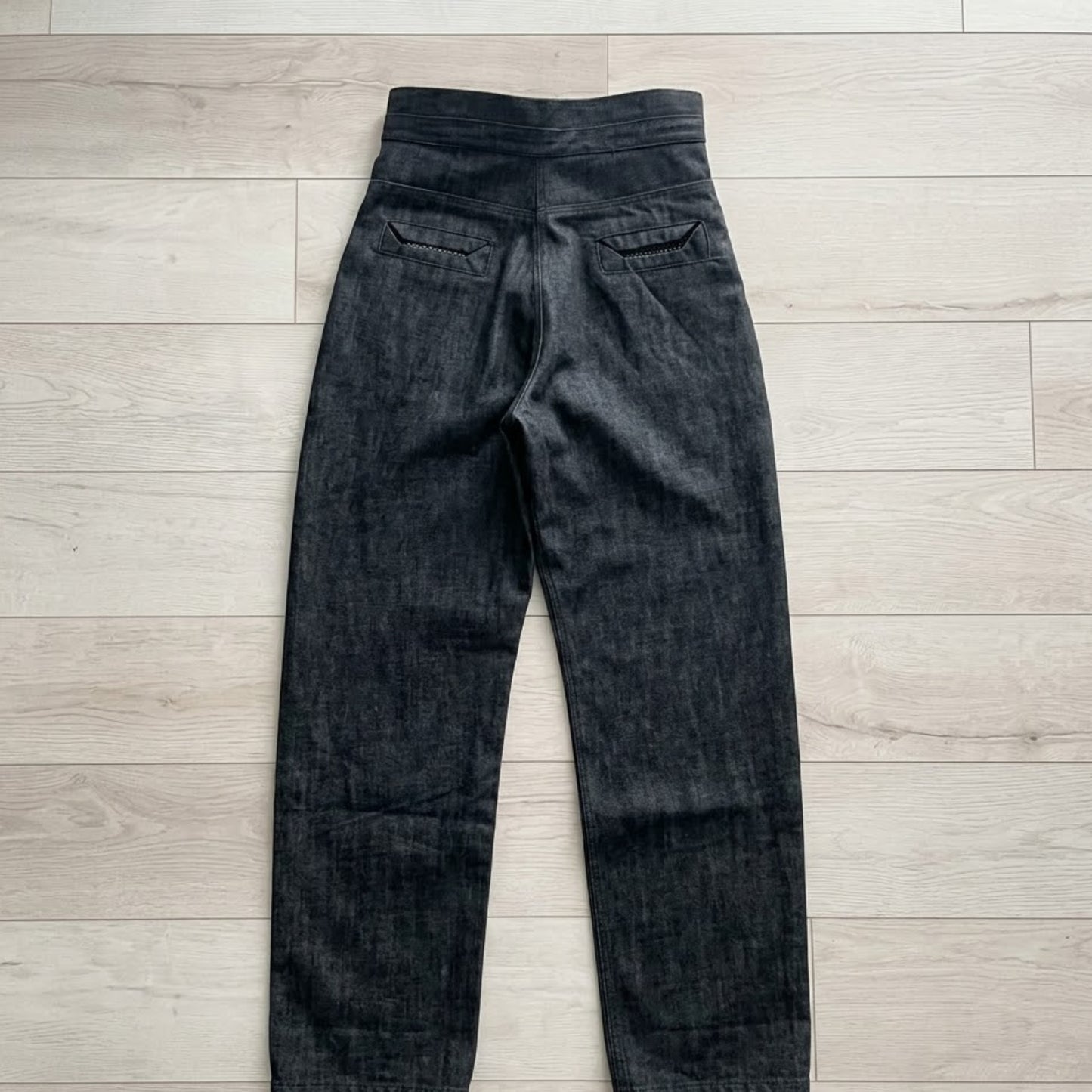 Wide-Leg Button Trousers
